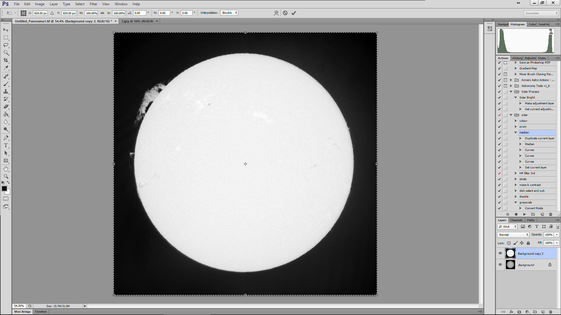 Solar prominence photoshop