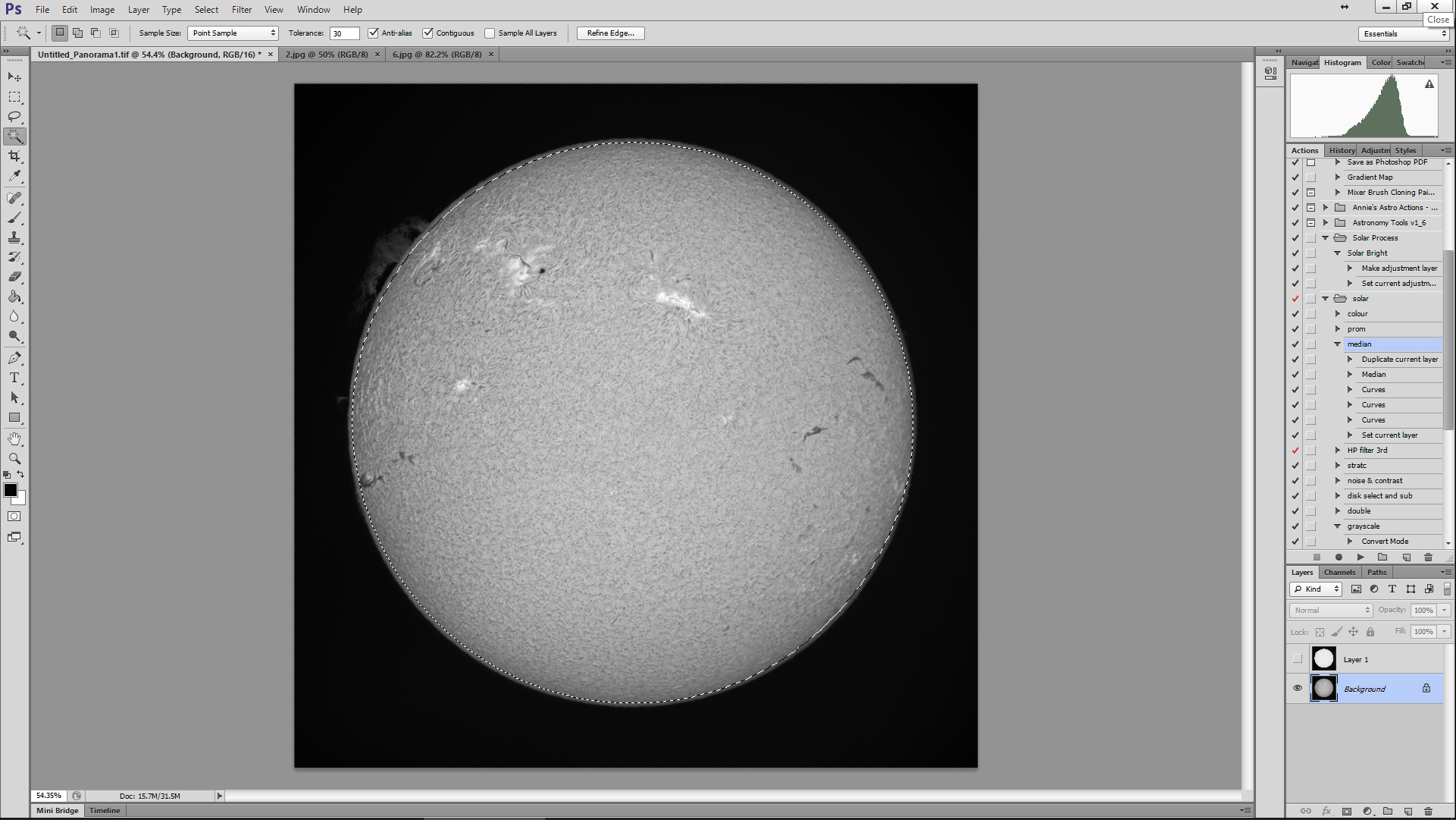 Solar disk in photoshop