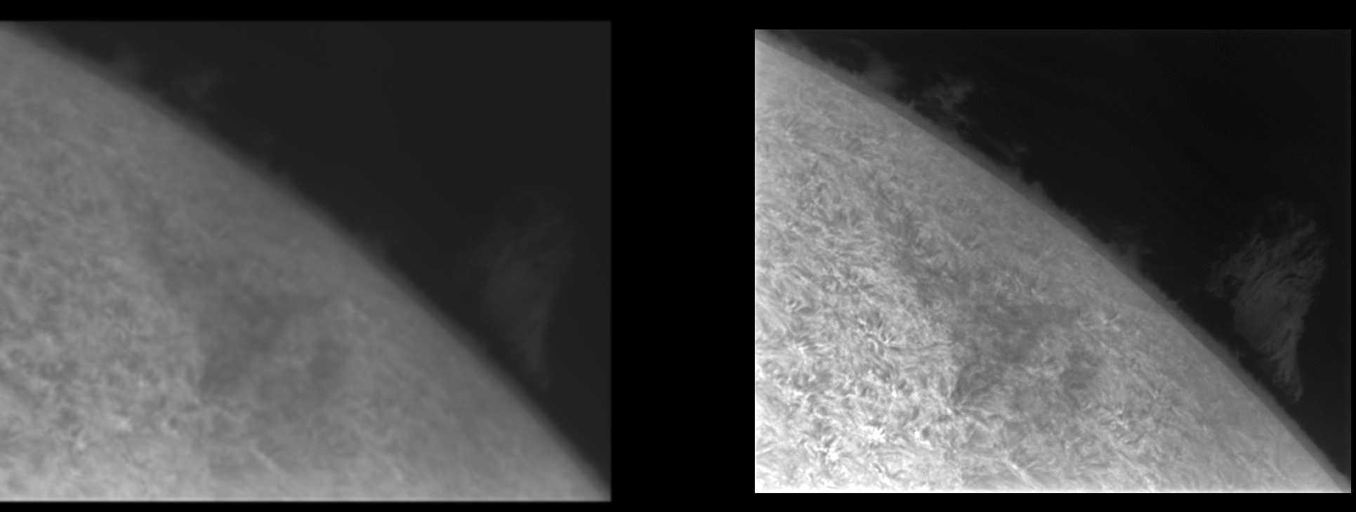 Poor VS Good solar seeing