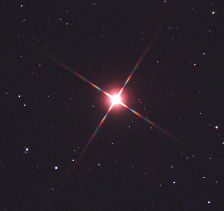 Antares with diffraction spikes