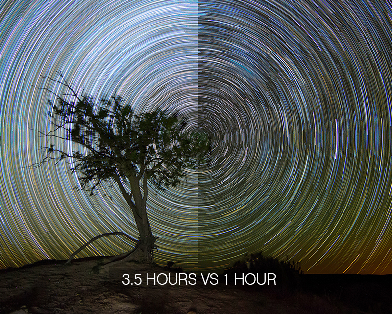 Star trails 3.5 vs 1