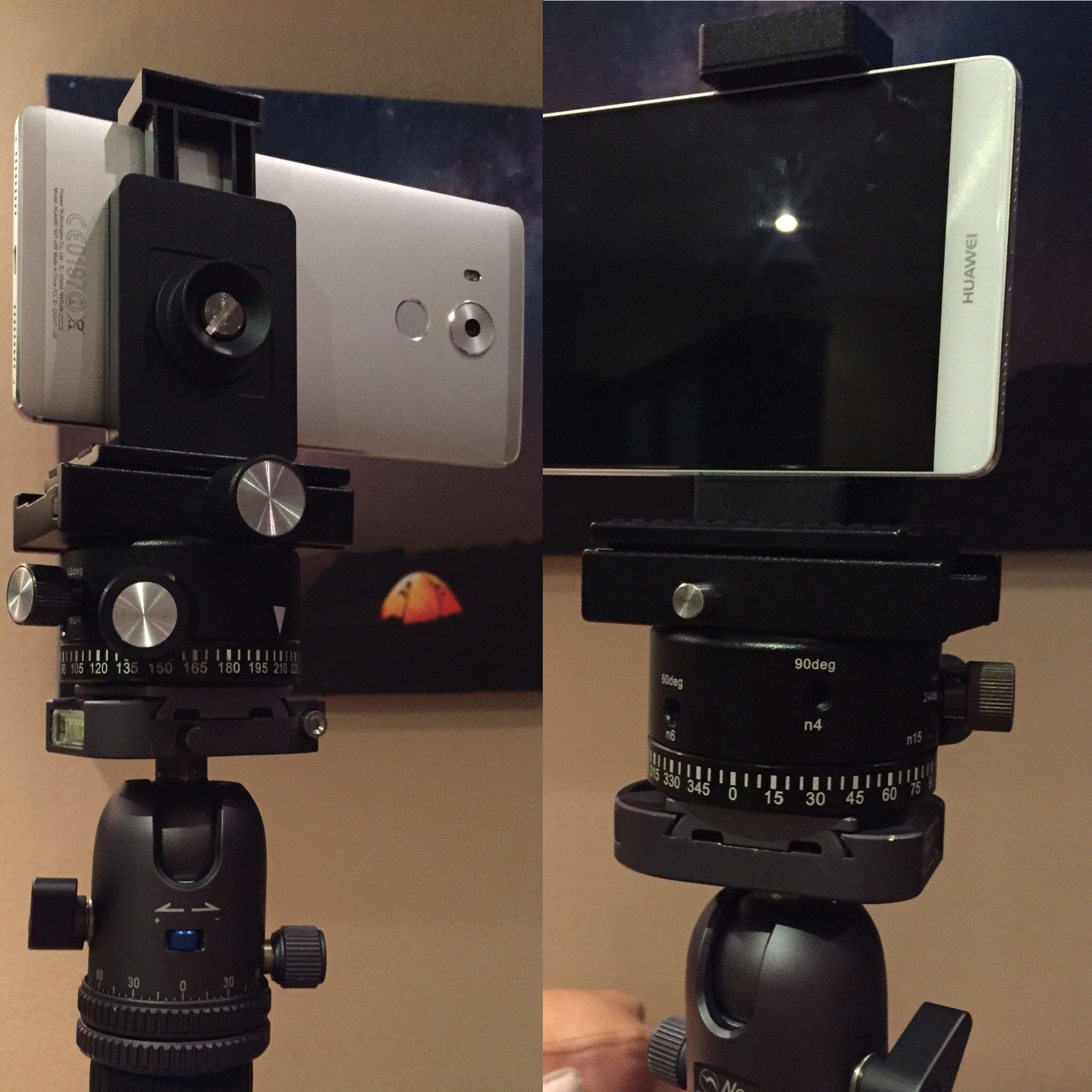 Huawei Mate 8 on tripod