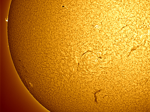 Graham Hard Mercury Transit Ha and prominences