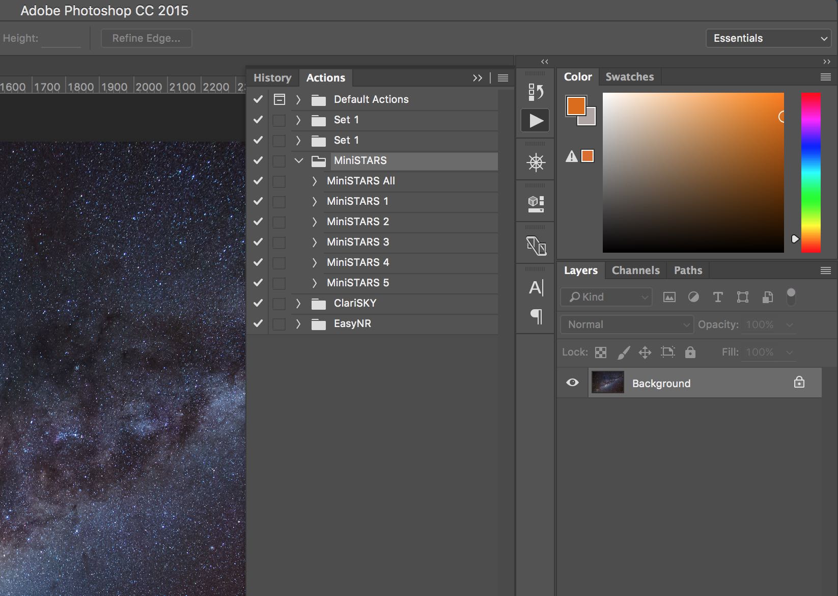 Photoshop action installation success