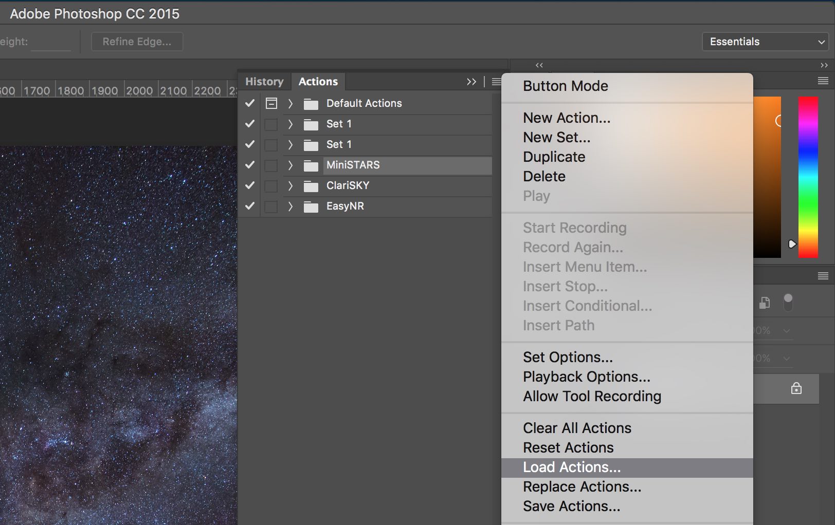 Photoshop actions load actions