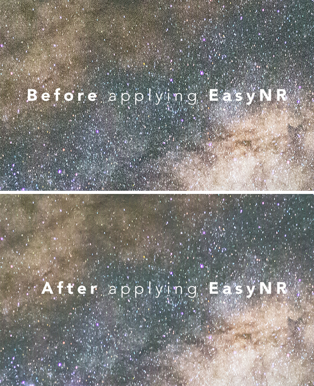 Before and after using EasyNR